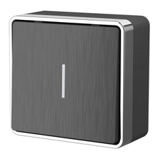 Изображение Выключатель одноклавишный с подсветкой Gallant (графит рифленый) W5010104